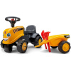 FALK Odrážadlo Traktor JCB žlté s volantom a valníkom