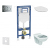 Geberit Duofix - Set predstenovej inštalácie, WC Alpha s doskou, tlačidlo Sigma01, lesklý chróm SANI11CD1104