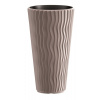PROSPERPLAST Kvetináč SANDY SLIM + vklad mocca 39 cm