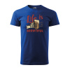 Sablio Tričko s potlačou Life is BREWTIFUL - modré 4XL