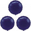 FLEXMETAL Balón fóliový – okrúhly, fialový, 45 cm, 3 ks 8595596328819