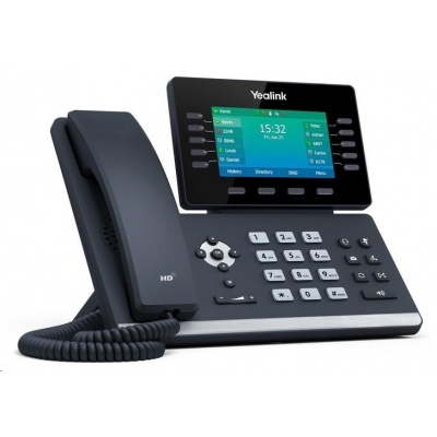 Yealink SIP-T54W IP telefon, 4,3" 480x272 LCD, 27 prog tl.,2x10/100/1000,Wi-Fi, Bluetooth,PoE,16xSIP, 1xUSB,bez adaptéru SIP-T54W