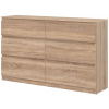 Najlacnejší nábytok Borromeo 6S Komoda, dub sonoma