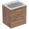 Geberit Selnova Square Umývadlová skrinka 635x588x480mm, s umývadlom,2 zásuv.Orech hickory GEB 501.238.00.1