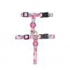 Dashi Flamingo Cat Harness + Leash - mačací postroj a vodítko, set, vzor plameniaka