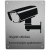 Informačná ceduľa - objekt strážený kamerovým systémom s čiernym podkladom typ 2 Velikost: 16 x 20 (L), Text: SLOVENSKY