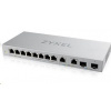 Zyxel XGS1010-12 12-portový gigabitový prepínač, 8x gigabitový RJ45, 2x 2,5GbE RJ45, 2x SFP+