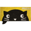 Home Elements Rohožka gumová kokosová Miau - žltá 32 x 68 cm