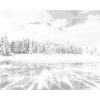 ZUTY Bodkovanie - ZMRZNUTÉ JAZERO V HORÁCH Rámovanie: vypnuté plátno na rám, Rozmer: 80x100 cm