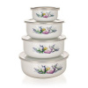 Banquet 8-dílná sada smaltovaných misek LAVENDER 10x4,7cm 14x6,1cm 16x6,8cm 18x7,5cm