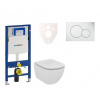 Ideal standard Cenově zvýhodněný závěsný WC set Geberit do lehkých stěn / předstěnová montáž+ WC Tesi 111.300.00.5NF1