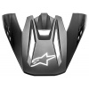 ALPINESTARS šilt pre prilby S-M5 SOLID, ALPINESTARS (čierna matná, verzia ECE 22.05)