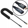 Predlžovací kábel pružina USB-C 20Gbps | 8K 4K 60Hz | PD 100W 1.8M spira
