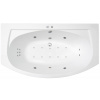 Arttec ARTTEC TITAN LUXUS 180 x 100 asymetrická hydromasážna akrylátová vaňa Biela PAN04380