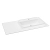 Sapho BRAHEA umývadlo 101x51,5cm (30+70cm), Rockstone, pravé, biela matná BL101-70R