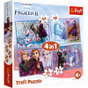 Puzzle Trefl 4v1 Cesta do neznáma Frozen 34323 (Trefl Puzzle 4in1próż v neznáme Anna Elza Frozen)