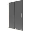 Mexen Velar L vaňová zástenka 2-krídlová posuvná 110 x 150 cm, grafit, brúsený nikel - 896-110-003-41-97