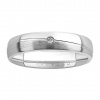 Silvego Snubný strieborný prsteň GLAMIS s diamantom 0,03 ct QRZLP012WD