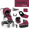 Oyster-BabyStyle OYSTER 3 - Babystyle kombinovaný kočík 8v1 Varianta: CHERRY (MIRROR rám)