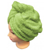 Top textil Rychleschnoucí froté turban na vlasy, pistáciový