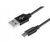 Kábel Carmotion USB - microUSB typ B 3 m čierny