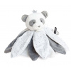 Plyšová panda na maznanie Attrape-Rêves Doudou et Compagnie sivá v darčekovom balení 26 cm od 0 mes