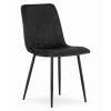 Jedálenská stolička LAVA - čierna s čiernymi nohami Počet stoličiek: 4ks