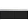 Kúpeľňová skrinka pod umývadlo Sanox Loft čierna matná 141 x 47 x 46 cm