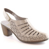 Kožené sandále na podpätku Rieker W RKR49B beige 38