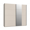 | Šatníková skriňa so zrkadlom ODEN 220x210 cm béžová | SHMS92412-U60