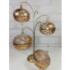 Vianočné ozdoby - BAUBLE, ručne maľované sklenené obaly 9 cm. (Vianočné ozdoby - BAUBLE, ručne maľované sklenené obaly 9 cm.)