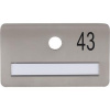 SOLIDO dveřní jmenovka bez kukátka, otvor o 14, nerez satinovaný, gravír. č. 43