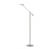 Lucide 19766/09/12 Stojanová lampa ANSELMO LED 9W, 3000K, 640lm, IP20, satinovaný chróm