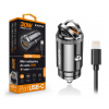Aligator mini nabíjačka do auta Power Delivery 30W, USB-C + USB-A, USB-C kábel pre iPhone / iPad, CHPD0008