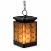 Solárna LED lampa so vzhľadom plameňa, čierna - Dekorácia do záhrady