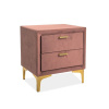Nočný stolík, 53cm, ružový, látka, Signal, MONAKO VELVET