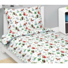 Bellatex Vianočné bavlnené obliečky Zvieratká v lese, 140 x 200 cm, 70 x 90 cm