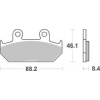 Brzdové destičky Brembo přední HONDA VFR 750 rok 86-87
