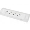 Predlžovačka rohová 4x2P+T bez kábla biela 49408