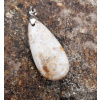 Fosilný koral prívesok kvapka (35 x 17 x 7 mm)