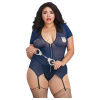 Queen Size Mesh Garter Slip Police