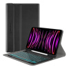 Techsuit CozyTab ochranné Puzdro (s Držiakom na Ceruzku / RGB Klávesnicou) - iPad Pro 12.9 (2018/2020/2021/2022) / Air 13 (2024) - Čierne KF2320772