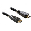 Delock HDMI prepojovací kábel Zástrčka HDMI-A 5 m čierna 82739 4K UHD, pozlátené kontakty, trojžilový tienený, krútený HDMI kábel; 82739