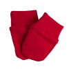 Dojčenské úpletové rukavičky bez prstov červená