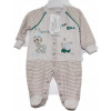 Dojčensky overal - PAJACKEK 56 BEIGE, GREAT, GREEN (Chippi Chuppo * - Pajacek s medvedcom - 56 cm)