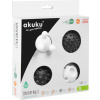 Akuku Sada senzorických hračiek Akuku balóniky 4ks 6 cm čiernobiele