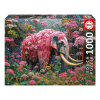 Puzzle Floral Elephant Educa 1000 dielov a Fix lepidlo