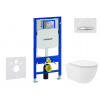 Geberit Duofix Set predstenovej inštalácie, klozetu Oudee Vortex a dosky softclose, tlačidlo Sigma50, chróm/alpská biela SANI11CA3188