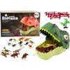LeanToys Sada figurek dinosaurů velký zelený dinosaurus, 45 ks