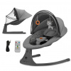 Kinderkraft Lehátko hojdacia s melódiou 2 v 1 Lumi, do 9 kg, Premium Dark grey